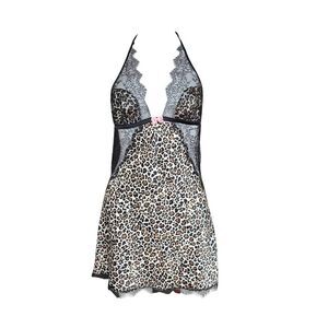 victoria’s secret leopard mini slip dress